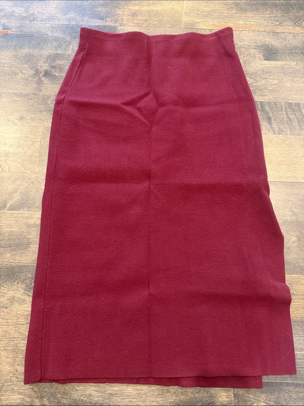 Express Burgundy Pencil Skirt